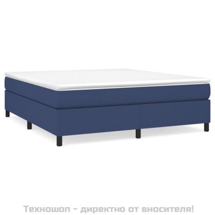 Рамка за легло с пружини, синя, 180x200 см, плат