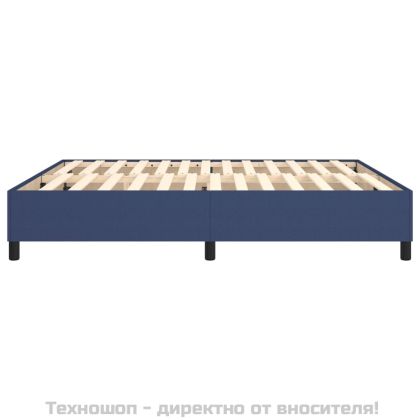 Рамка за легло с пружини, синя, 180x200 см, плат
