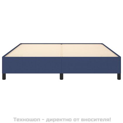 Рамка за легло без матрак, синя, 180x200 см, плат
