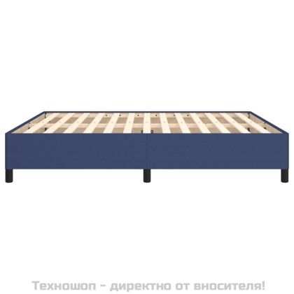 Рамка за легло без матрак, синя, 180x200 см, плат