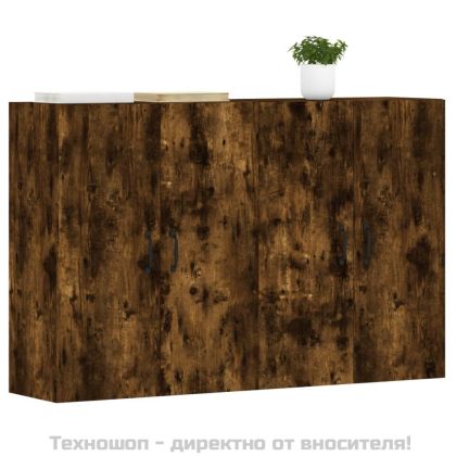 Стенни шкафове, 2 бр, опушен дъб, инженерно дърво