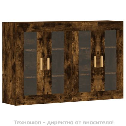 Стенни шкафове, 2 бр, опушен дъб, инженерно дърво