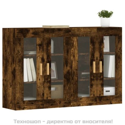 Стенни шкафове, 2 бр, опушен дъб, инженерно дърво