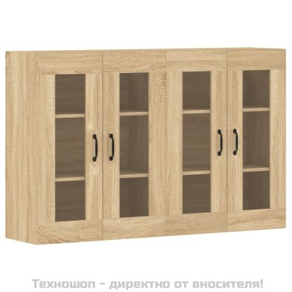 Стенни шкафове, 2 бр, дъб сонома, инженерно дърво