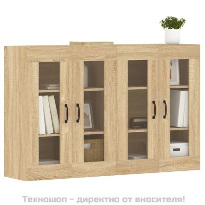 Стенни шкафове, 2 бр, дъб сонома, инженерно дърво