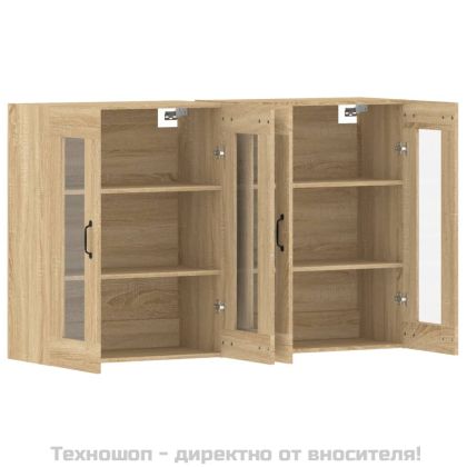 Стенни шкафове, 2 бр, дъб сонома, инженерно дърво