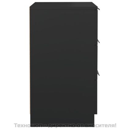 Нощно шкафче, черно, 40x36x65 см