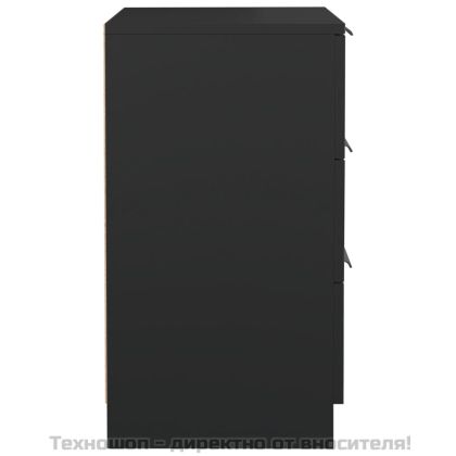 Нощни шкафчета, 2 бр, черни, 40x36x65 см