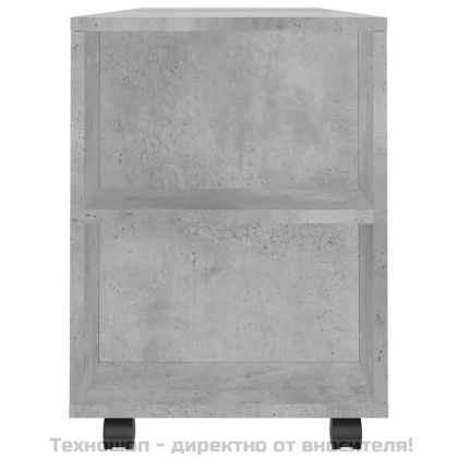 ТВ шкаф, бетонно сиво, 102x34,5x43 см, инженерно дърво