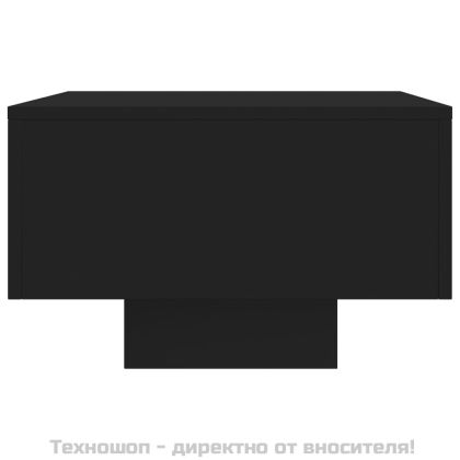 Кафе маса, черна, 100x49,5x31 см, инженерно дърво