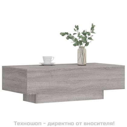 Кафе маса, сив сонома, 100x49,5x31 см, инженерно дърво
