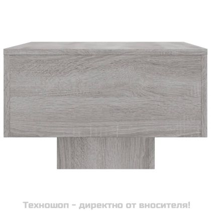 Кафе маса, сив сонома, 100x49,5x31 см, инженерно дърво