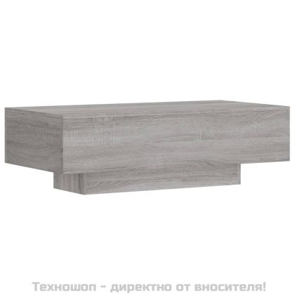 Кафе маса, сив сонома, 100x49,5x31 см, инженерно дърво