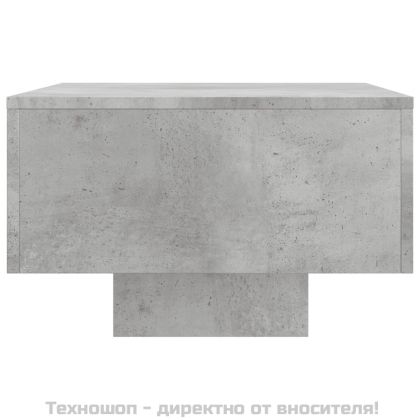 Кафе маса, бетонно сива, 100x49,5x31 см, инженерно дърво