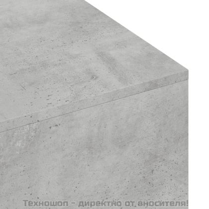 Кафе маса, бетонно сива, 100x49,5x31 см, инженерно дърво