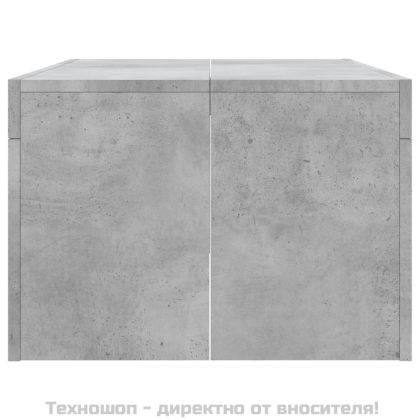 Маса за кафе, бетонно сива, 102x50x36 см, инженерно дърво