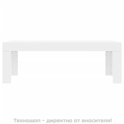 Кафе маса, бяла, 102x50x36 см, инженерно дърво