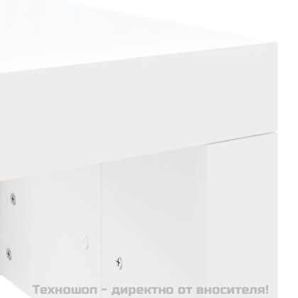 Кафе маса, бяла, 102x50x36 см, инженерно дърво