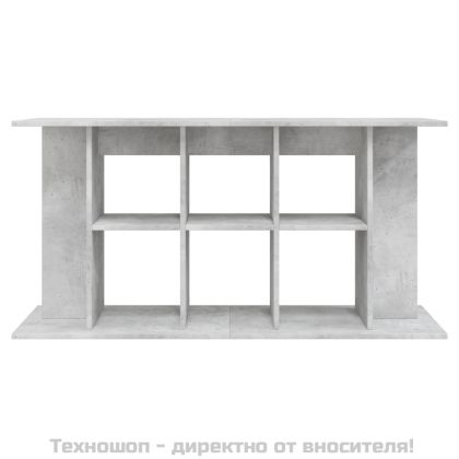 Стойка за аквариум, бетонна, сива, 120x40x60 см, инженерно дърво