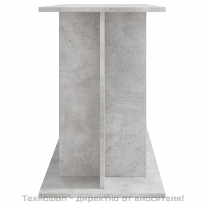 Стойка за аквариум, бетонна, сива, 120x40x60 см, инженерно дърво
