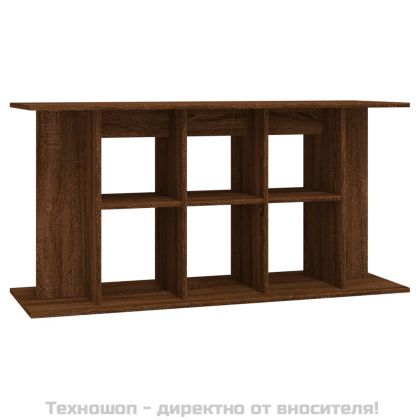 Поставка за аквариум, кафяв дъб, 120x40x60 см, инженерно дърво