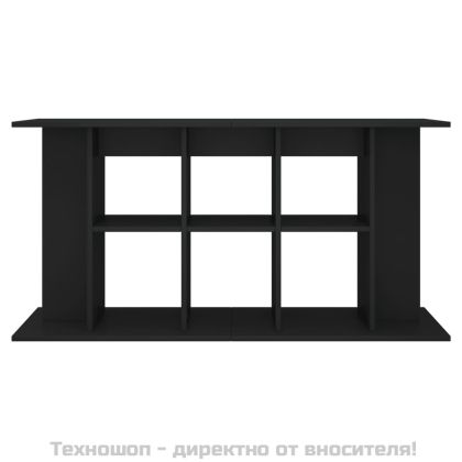 Поставка за аквариум, черна, 120x40x60 см, инженерно дърво