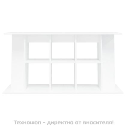 Поставка за аквариум, бяла, 120x40x60 см, инженерно дърво