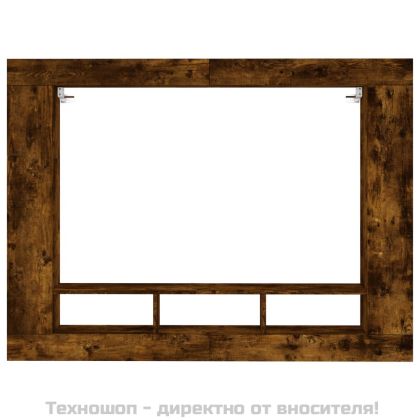 ТВ шкаф, опушен дъб, 152x22x113 см, инженерно дърво