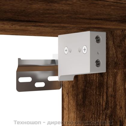 ТВ шкаф, опушен дъб, 152x22x113 см, инженерно дърво