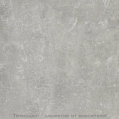 Шкаф за баня с огледало, бетонно сиво, инженерно дърво