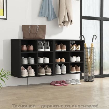 Шкафове за обувки, 2 бр, черни, 52,5x30x50 см
