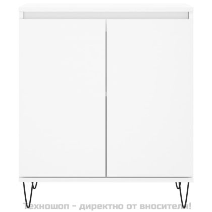 Сайдборд, бял, 60x35x70 см, инженерно дърво