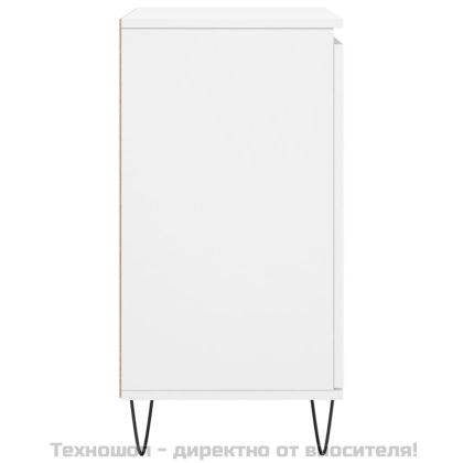 Сайдборд, бял, 60x35x70 см, инженерно дърво