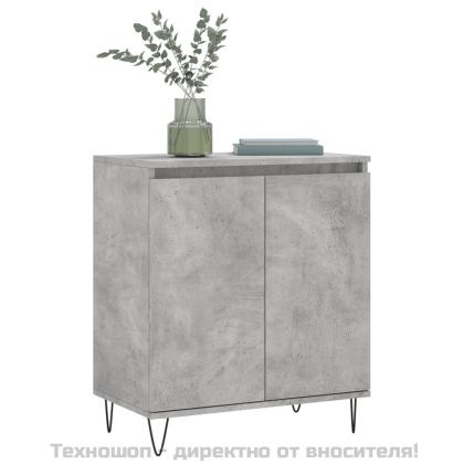 Сайдборд, бетонно сив, 60x35x70 см, инженерно дърво