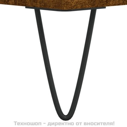 Сайдборд, опушен дъб, 60x35x70 см, инженерно дърво