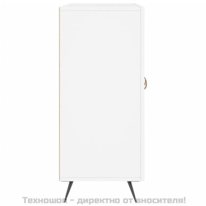Сайдборд, бял, 90x34x80 см, инженерно дърво