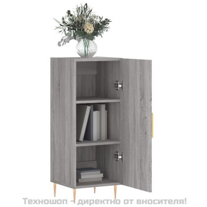 Сайдборд, сив сонома, 34,5x34x90 см, инженерно дърво