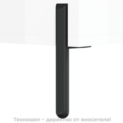 Сайдборд, бял гланц, 34,5x34x90 см, инженерно дърво