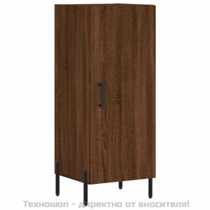 Сайдборд, кафяв дъб, 34,5x34x90 см, инженерно дърво