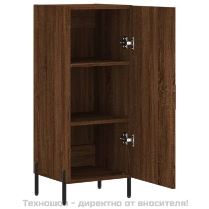 Сайдборд, кафяв дъб, 34,5x34x90 см, инженерно дърво