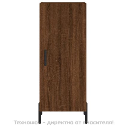 Сайдборд, кафяв дъб, 34,5x34x90 см, инженерно дърво