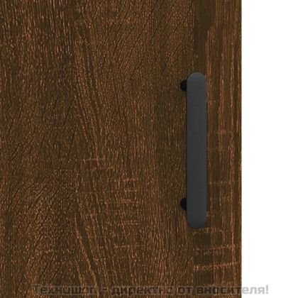 Сайдборд, кафяв дъб, 34,5x34x90 см, инженерно дърво