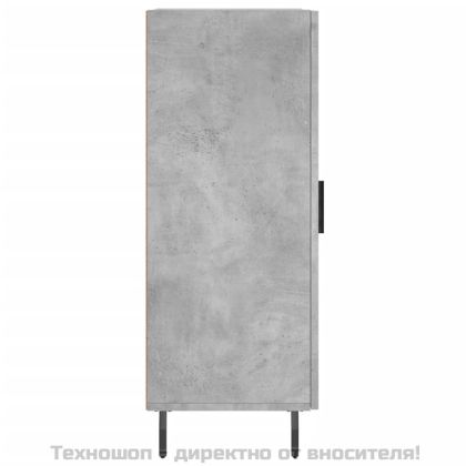 Сайдборд, бетонно сив, 34,5x34x90 см, инженерно дърво