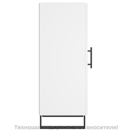 Сайдборд, бял, 34,5x34x90 см, инженерно дърво