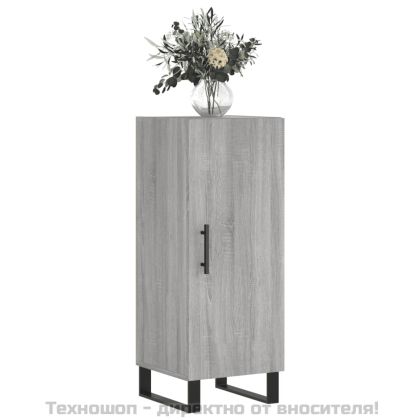 Сайдборд, сив сонома, 34,5x34x90 см, инженерно дърво