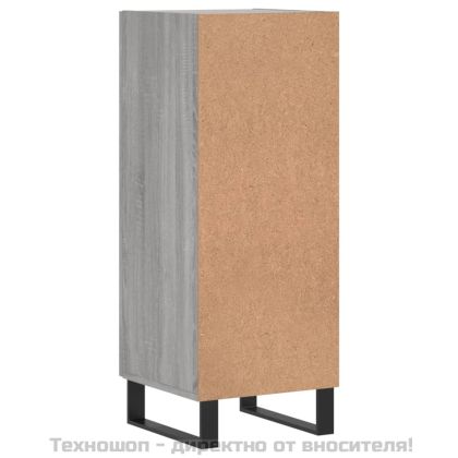 Сайдборд, сив сонома, 34,5x34x90 см, инженерно дърво