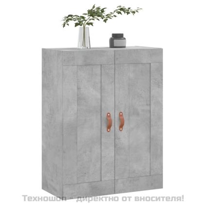 Стенен шкаф бетонно сив 69,5x34x90 см инженерно дърво