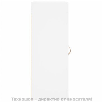 Стенен шкаф, бял, 34,5x34x90 см, инженерно дърво