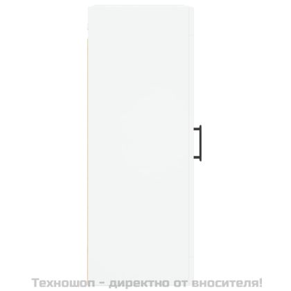 Стенен шкаф, бял, 34,5x34x90 см, инженерно дърво