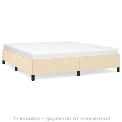 Рамка за легло без матрак, кремава, 180x200 см, плат